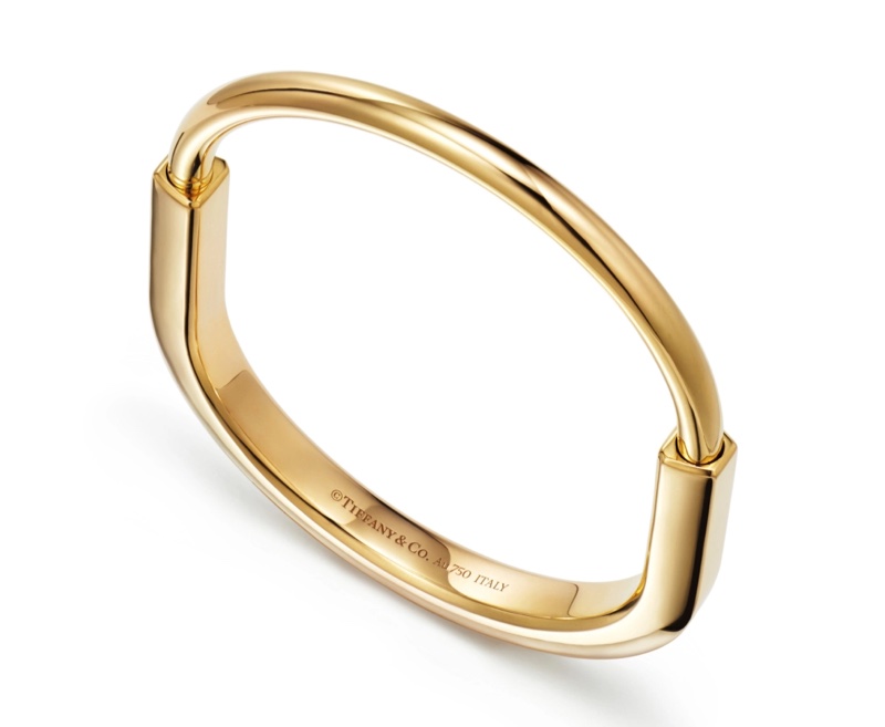 Tiffany Lock Bangle 18k Yellow Gold