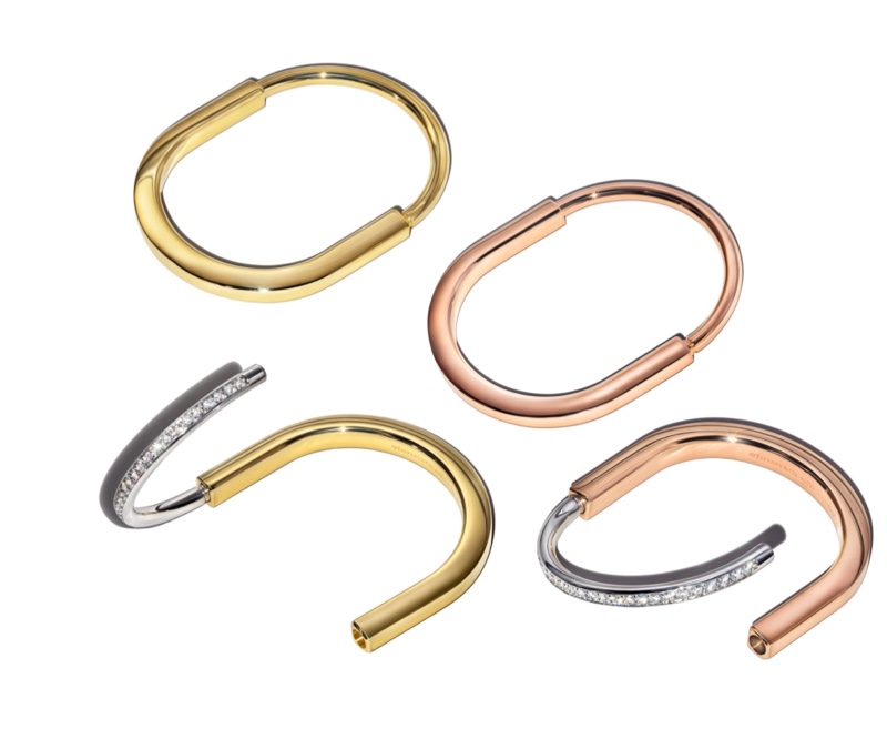 Tiffany Lock Bracelets Yellow Rose Gold