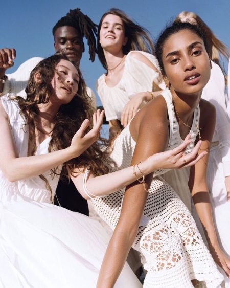 Imaan, Havana, Alexandra Inspire in Tory Burch Essence of Dreams Fragrance Ad Tory Burch Essence Dreams Fragrance Campaign