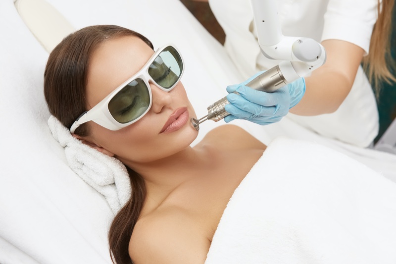 Woman Laser Beauty Treatment Glasses