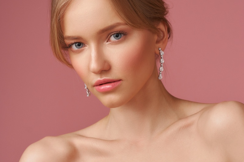 Beautiful Model Earrings Pink