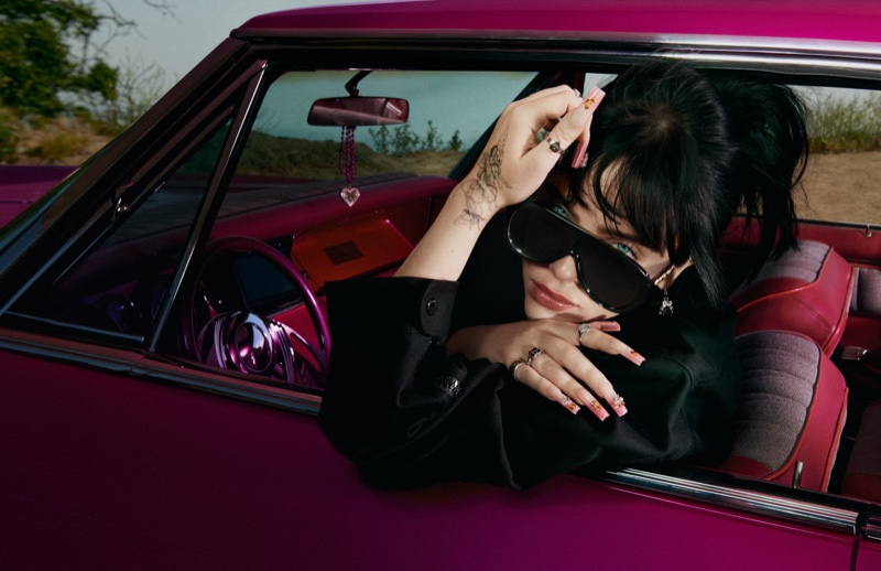 Billie Eilish Gucci Eyewear Campaign Car 2022