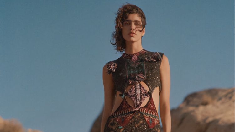 Etro Cut-Out Maxi Dress Fall 2022 Campaign