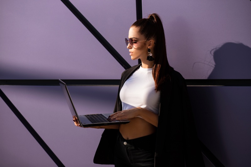 Fashion Model Laptop