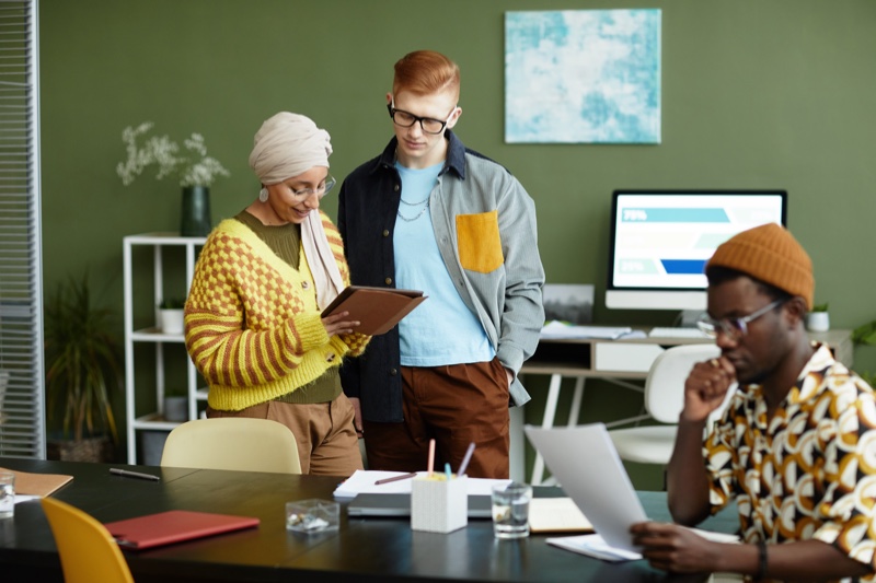 Group Diverse People Working Fashion