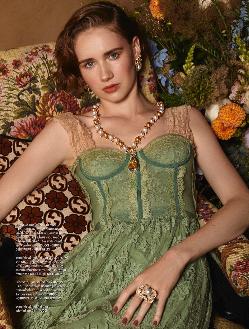 Isabelle Hinrichs Shines in Gucci Jewelry for L'Officiel Thailand