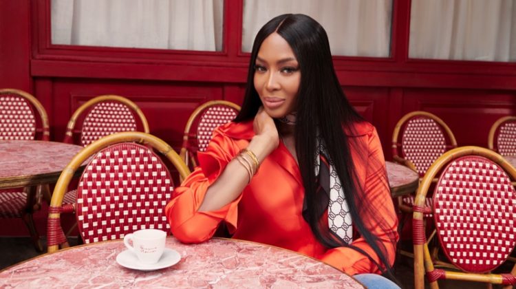 Naomi Campbell Wears Parisian Style for H&M Brasserie Hennes Campaign