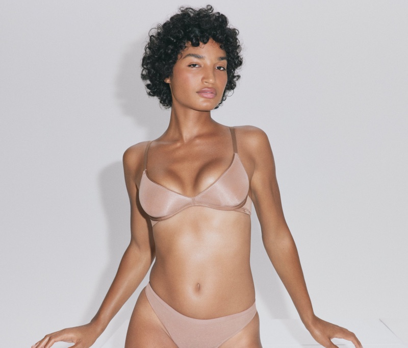 Indya Moore SKIMS underwear campaign.