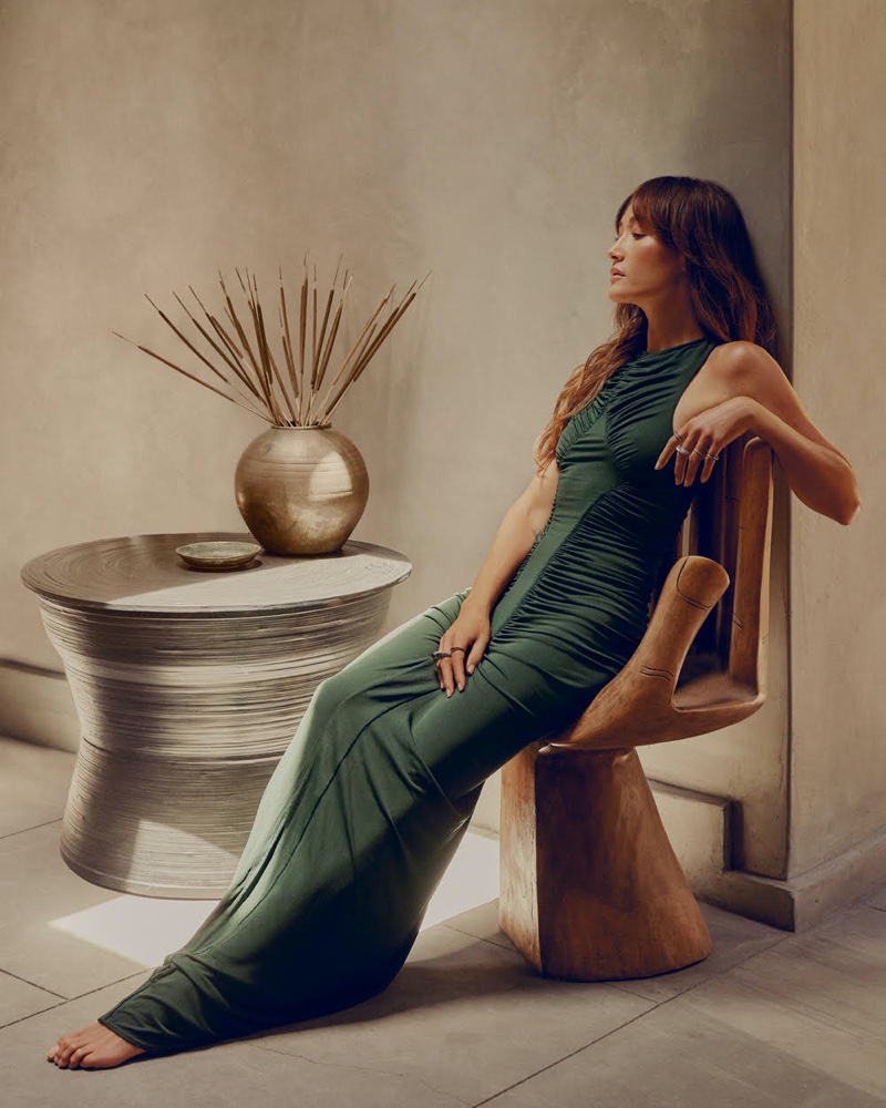 Maggie Q Green Maxi Dress