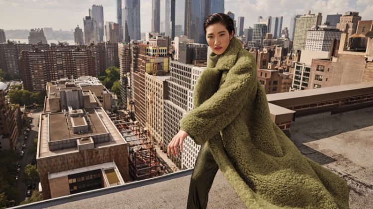 Neiman Marcus Green Coat Fall 2022
