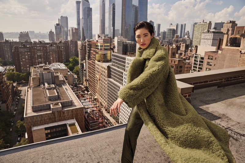 Neiman Marcus Green Coat Fall 2022