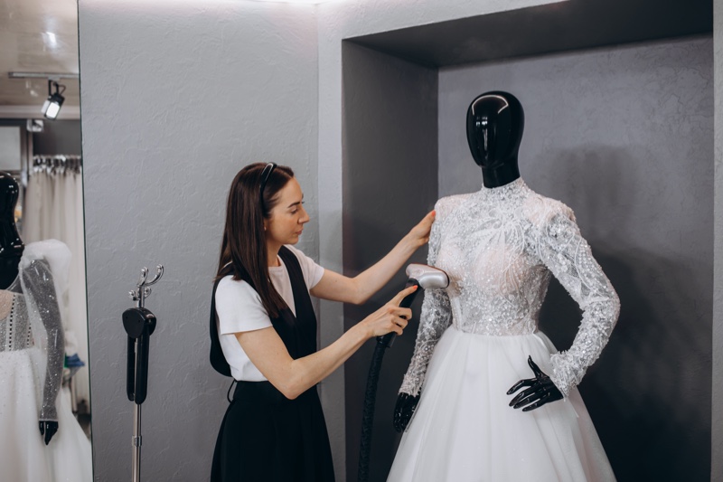 Steaming Wedding Dress