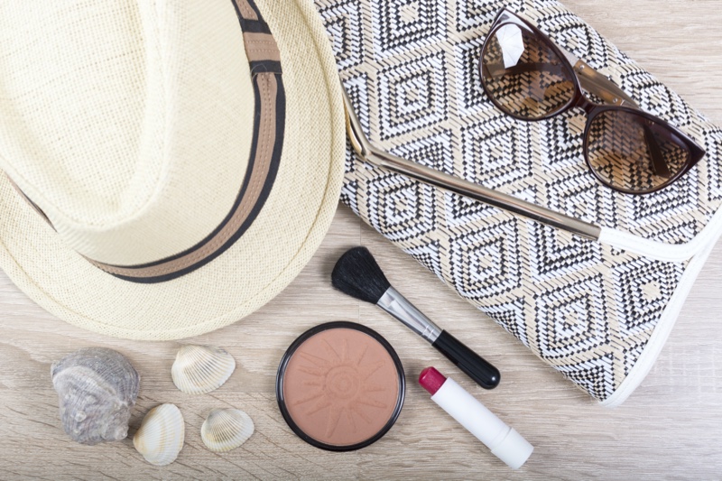 Travel Makeup Hat Sunglasses