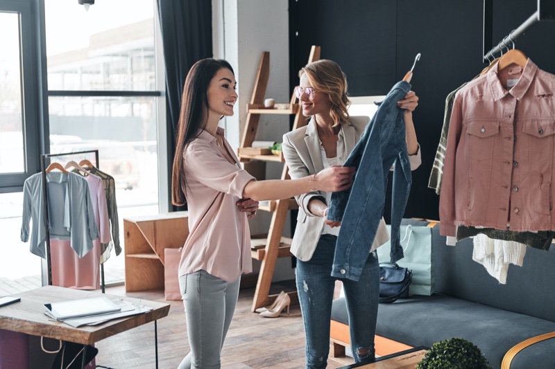 Two Women Looking Jacket Stylists Designers