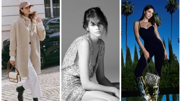 Week in Review: Taylor Hill for Maje fall 2022 campaign, Kaia Gerber in Celine winter 2022 advertisements, and Kendall Jenner for Jimmy Choo fall 2022 campaign.