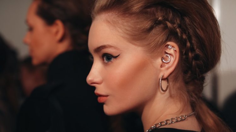 Woman Ear Piercings