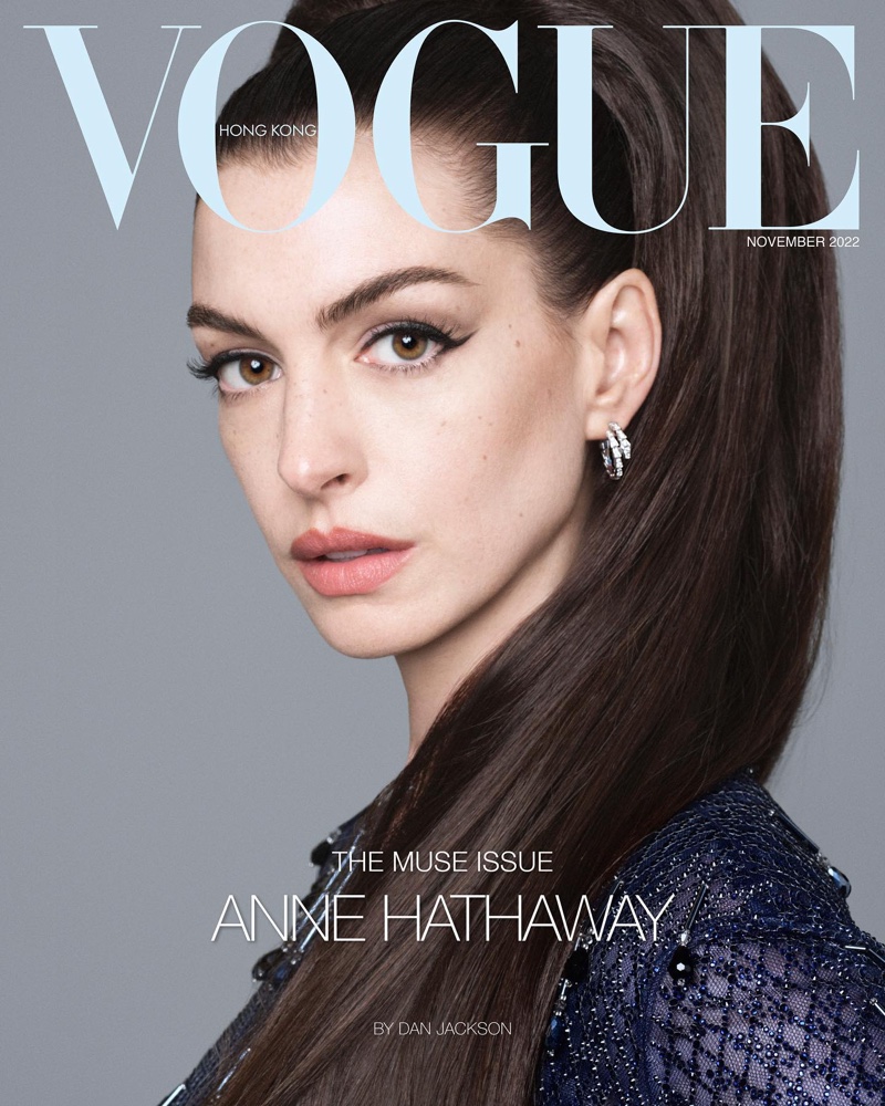 Anne Hathaway Vogue Hong Kong Face Cover