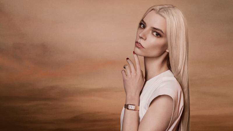 Anya Taylor-Joy Jaeger LeCoultre Reverso Watch Pink Gold