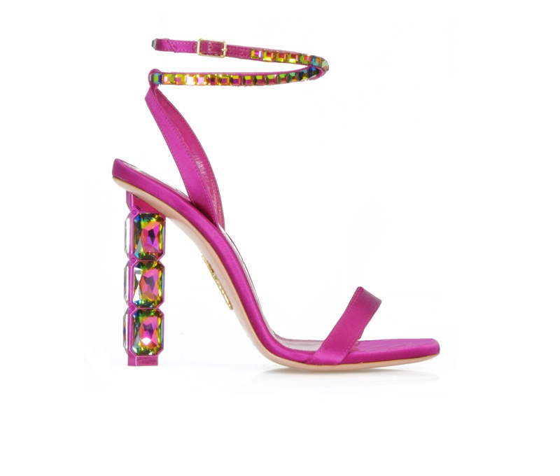 Aquazzura Swarovski Bougainvillea Pink Aura Sandal