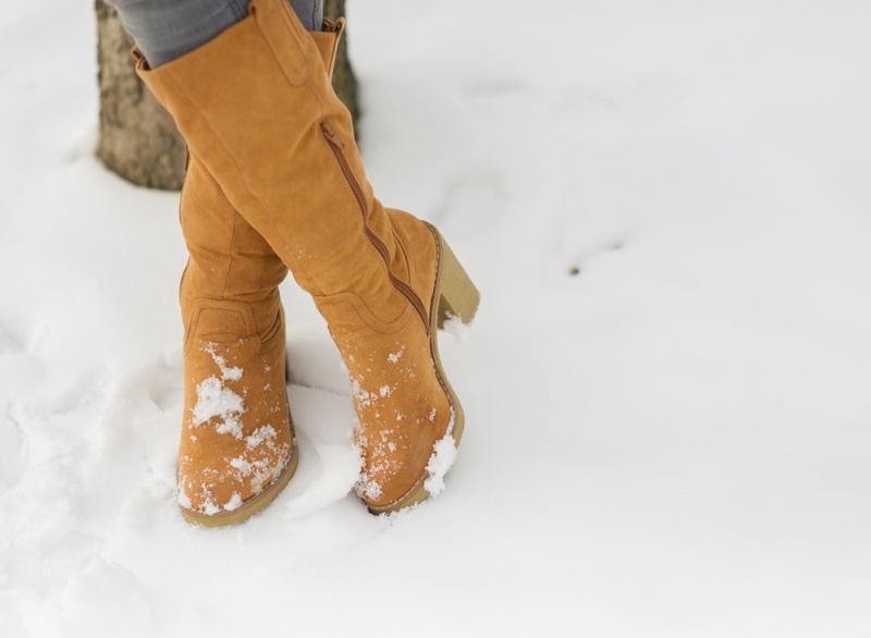 Brown Winter Boot Snow