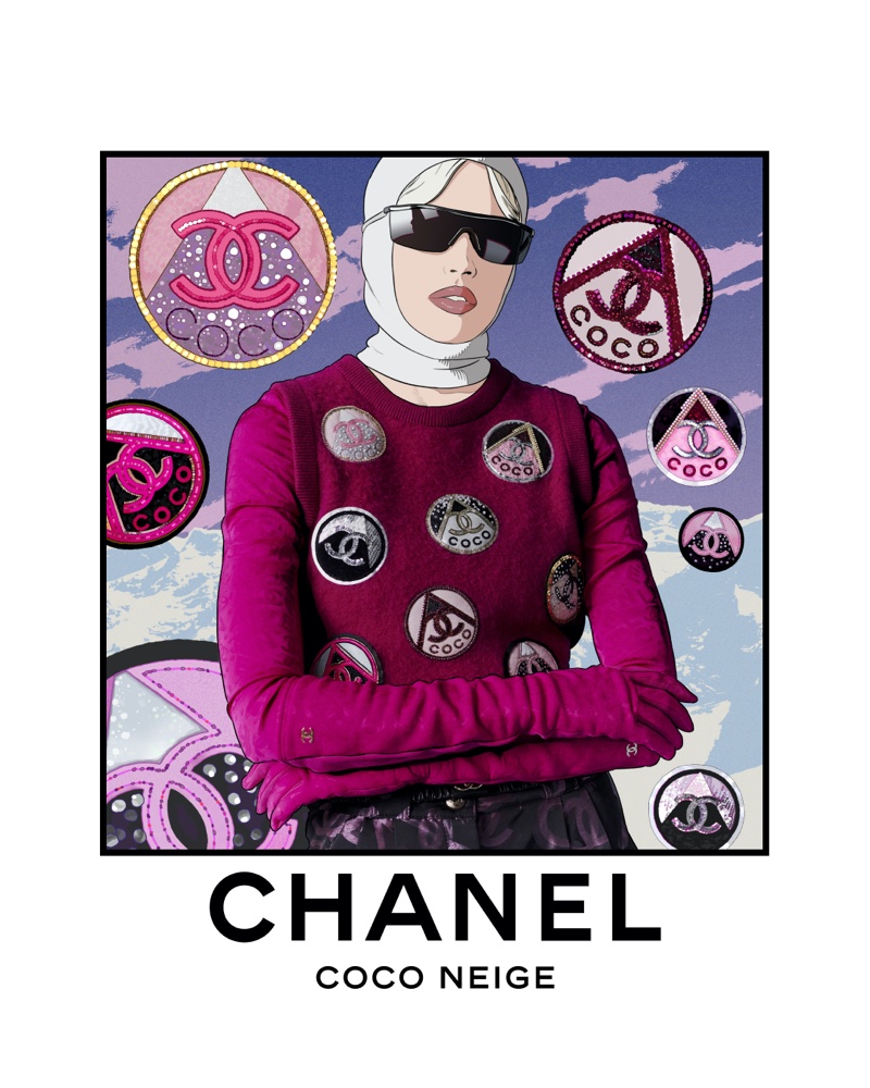 Chanel Coco Neige Double C Logo 2022