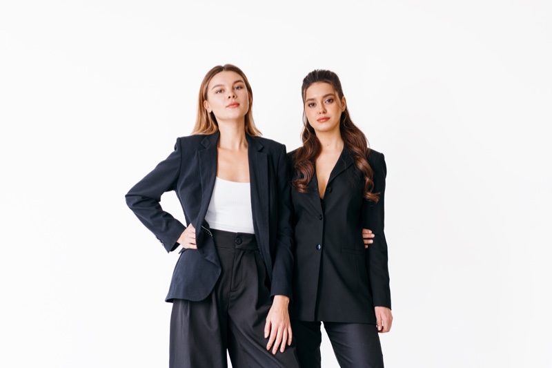 Confident Young Woman Suits