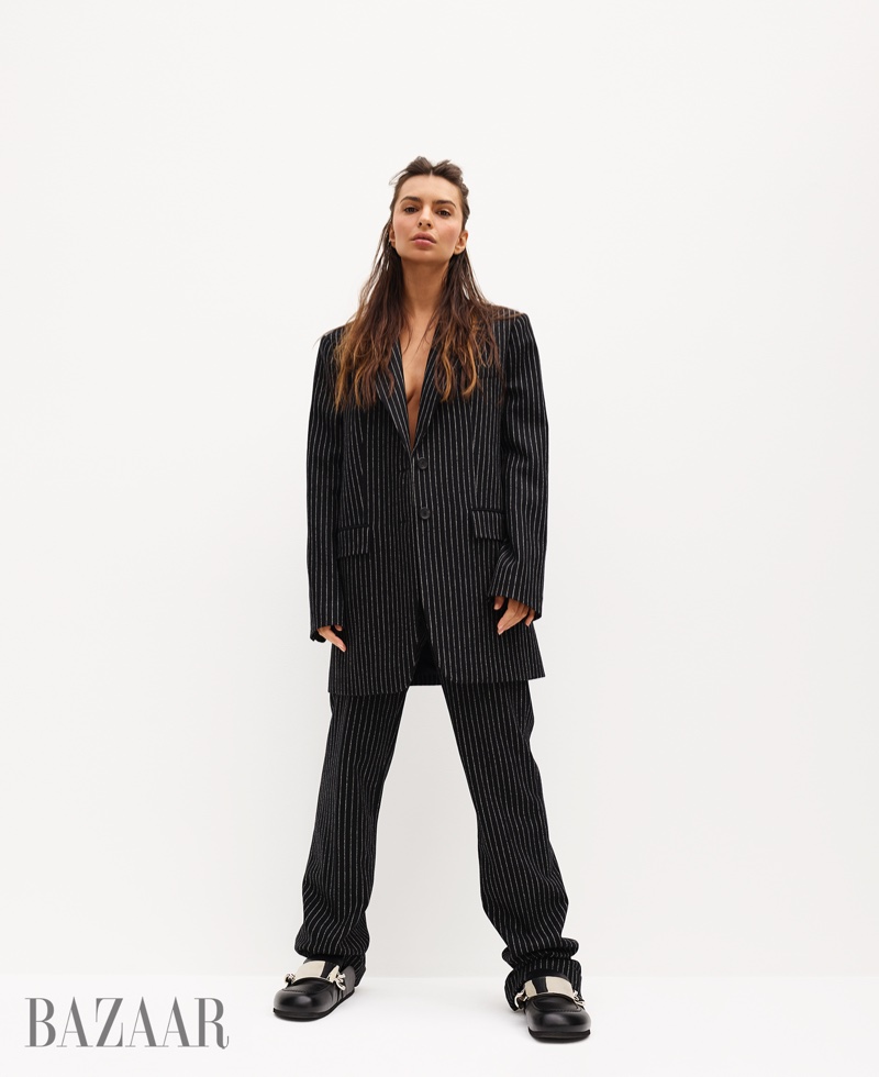 Emily Ratajkowski Michael Kors Pantsuit