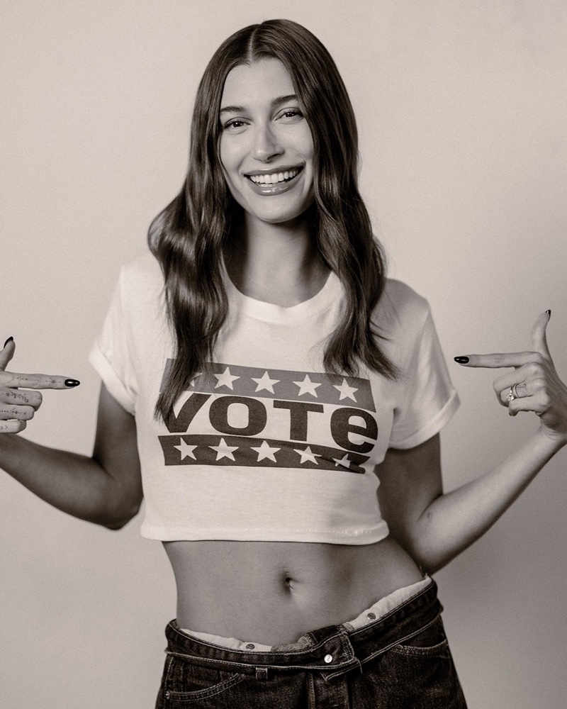 Hailey Bieber Levi's Vote 2022 Campaign T-Shirt