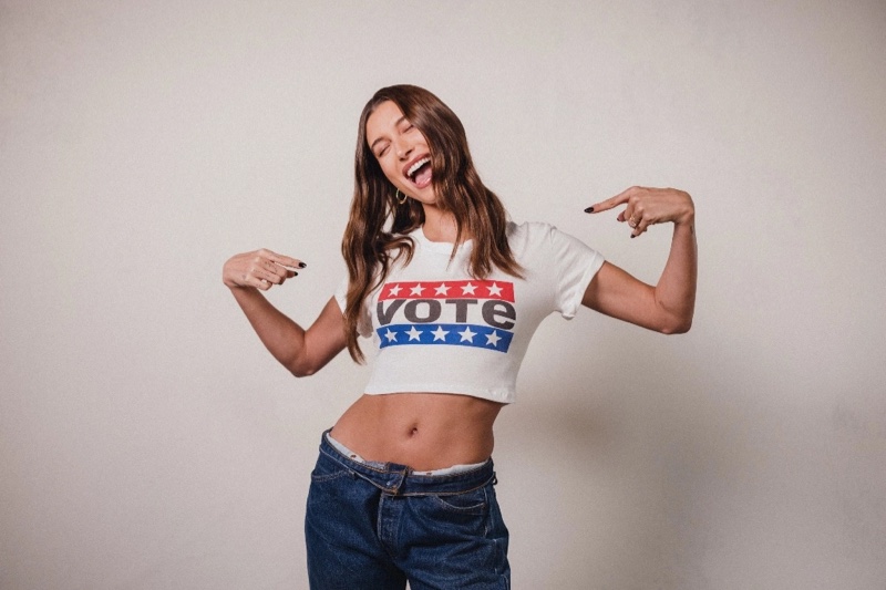 Hailey Biber Levi's Vote 2022 Campaign