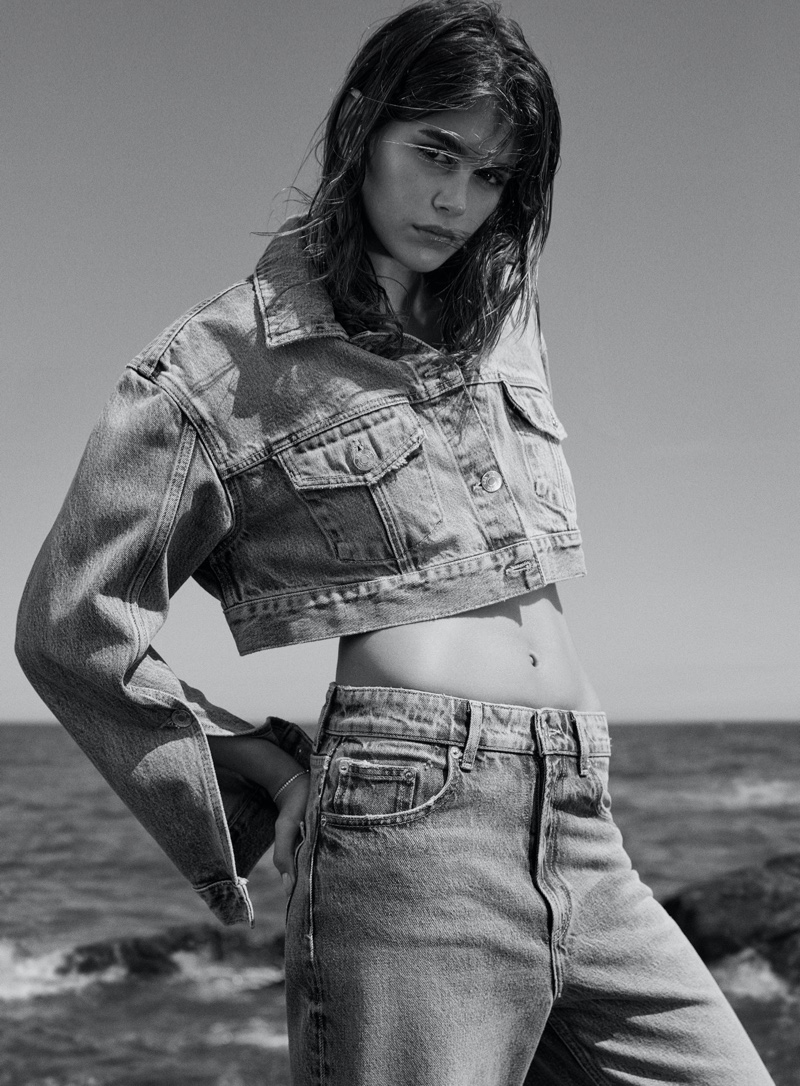 Kaia Gerber Zara Denim Jeans