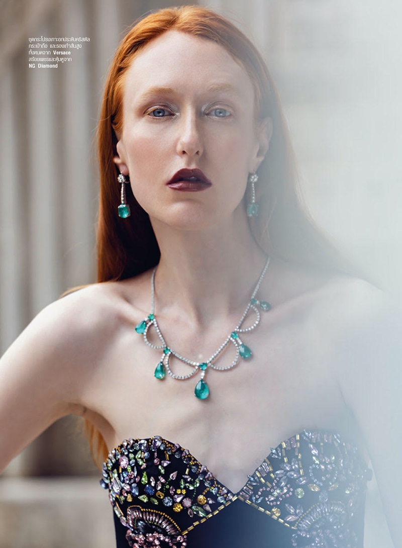 Kim Davis Wears Elegant Looks for Harper's Bazaar Thailand