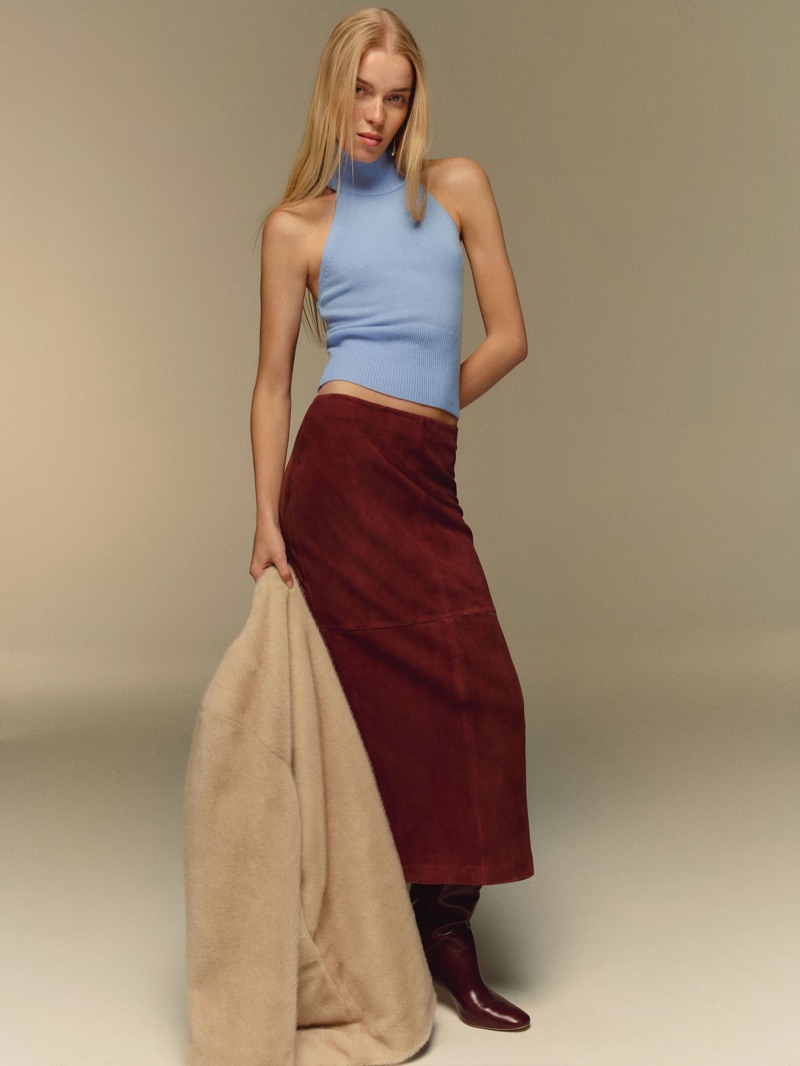 Reformation Leni Cashmere Halter $168