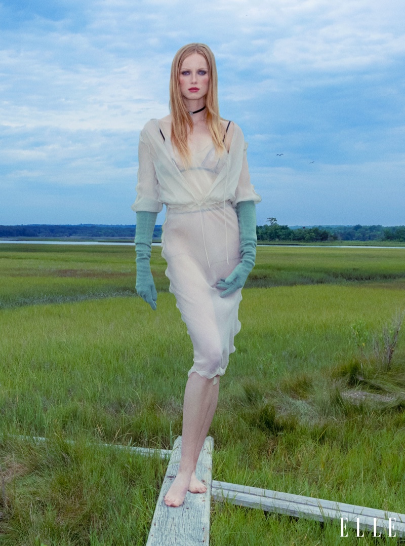 Rianne van Rompaey Poses in Ethereal Fashion for ELLE US