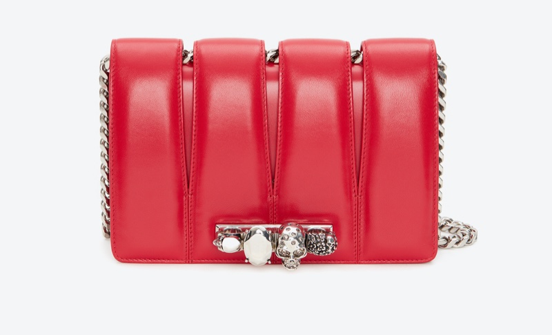 Alexander Mcqueen The Slash Bag in Welsh Red $3,290