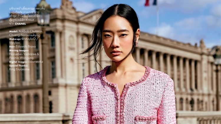 Aokbab Enchants in Paris for ELLE Thailand Cover Story