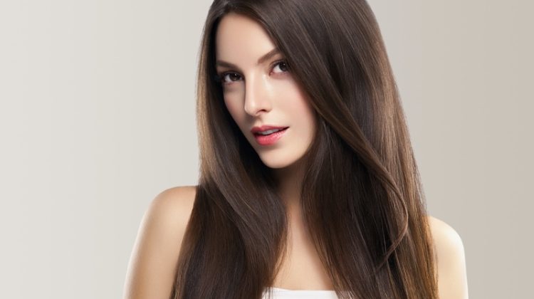 Brunette Model Healthy Long Hair