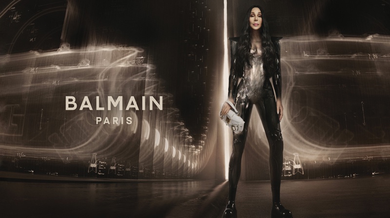 Cher Balmain Catsuit Campaign