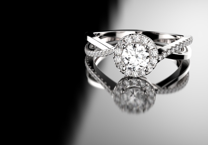 Diamond Ring Band Isolated