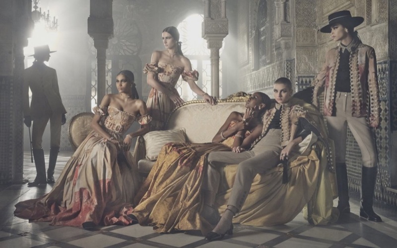Flamenco dancers inspire designs in the Dior cruise 2023 campaign.