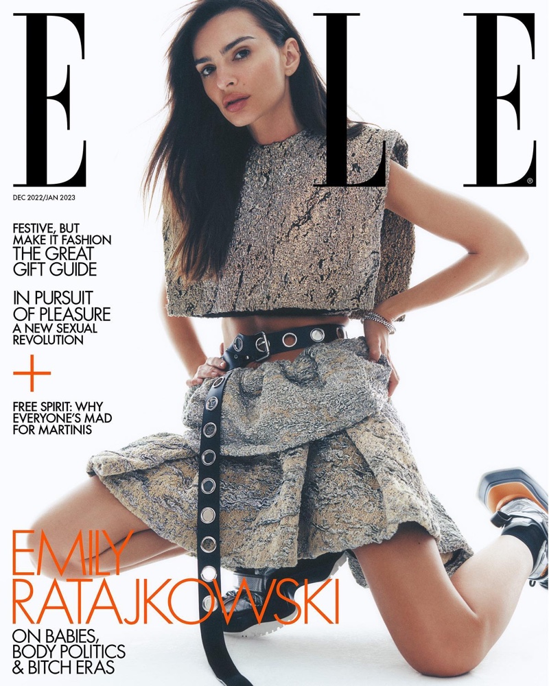 Emily Ratajkowski ELLE UK December January 2022 2023 Cover