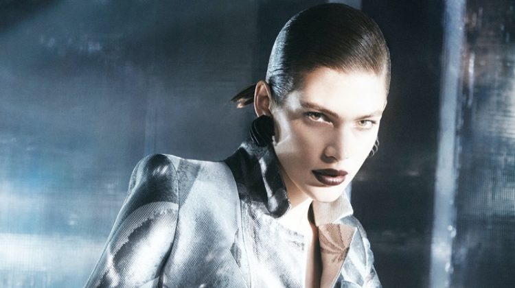 Giorgio Armani features bold metallic fashion in its Holiday 2022 campaign.