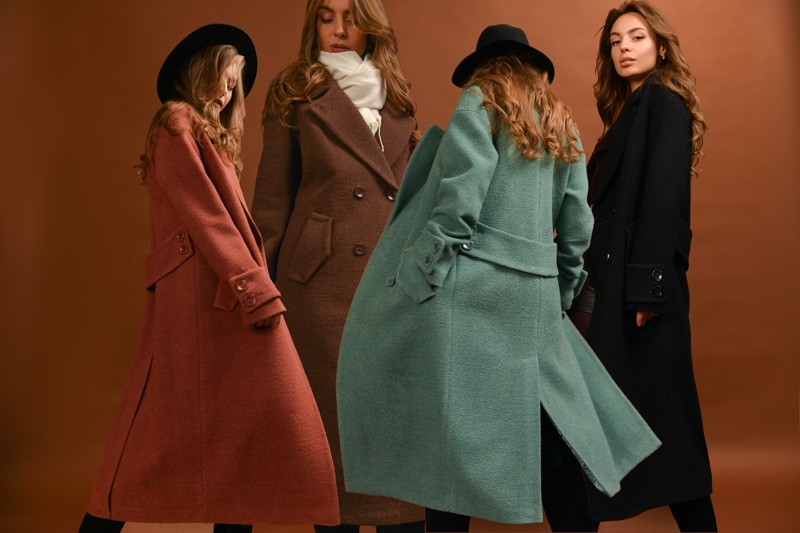 group models wearing coats fashion