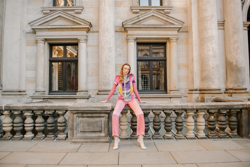 Jacket Marni, Shirt Mais il est ou le soleil, Pants Tionetti & Shoes Zara. Photo: Jø Cheung