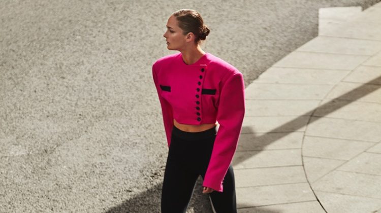 Karmen Pedaru Wears Tailored Styles for ELLE Spain