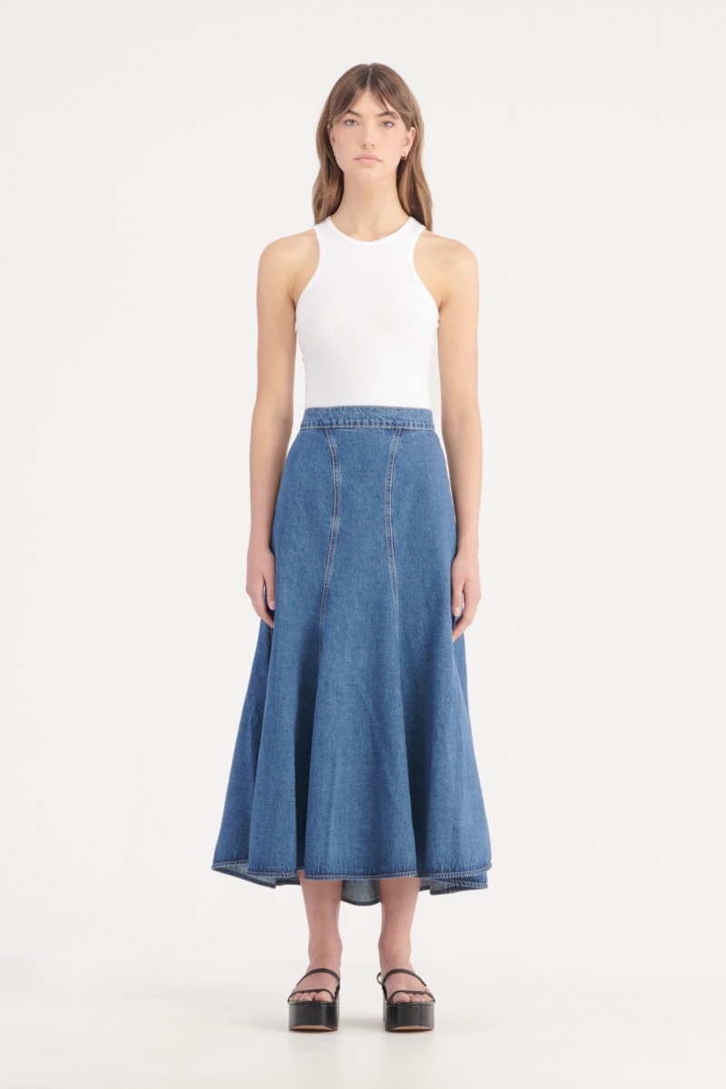 Nobody Denim Pleated Skirt