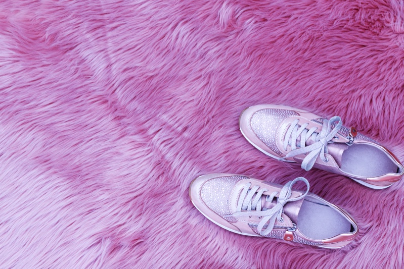 pink glitter sneakers