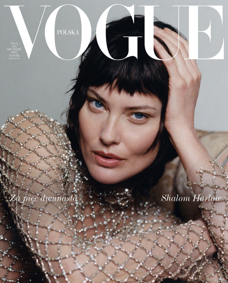 Shalom Harlow Vogue Poland December 2022 Cover