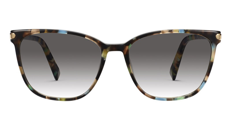 Warby Parker Esme Sunglasses in Aventurine Tortoise with Polished Gold $145