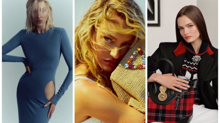 Week in Review: Elsa Hosk for Zeynep Arçay resort 2023 campaign, Candice Swanepoel in Schutz High Summer 2023 collection, and Lulu Tenney for Ralph Lauren Holiday 2022 campaign.