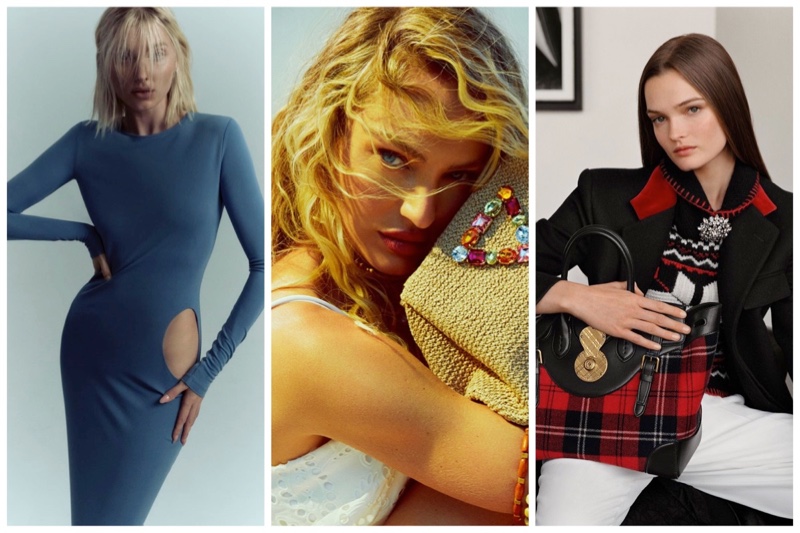 Week in Review: Elsa Hosk for Zeynep Arçay resort 2023 campaign, Candice Swanepoel in Schutz High Summer 2023 collection, and Lulu Tenney for Ralph Lauren Holiday 2022 campaign.